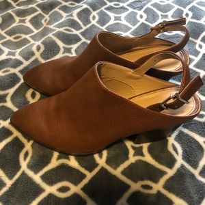 Slingback mule booties